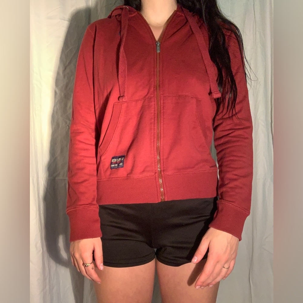 Polo Zip Up Jacket Red Medium